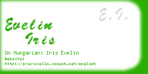 evelin iris business card